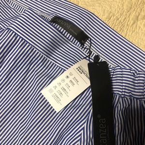 Blue and White striped blouse